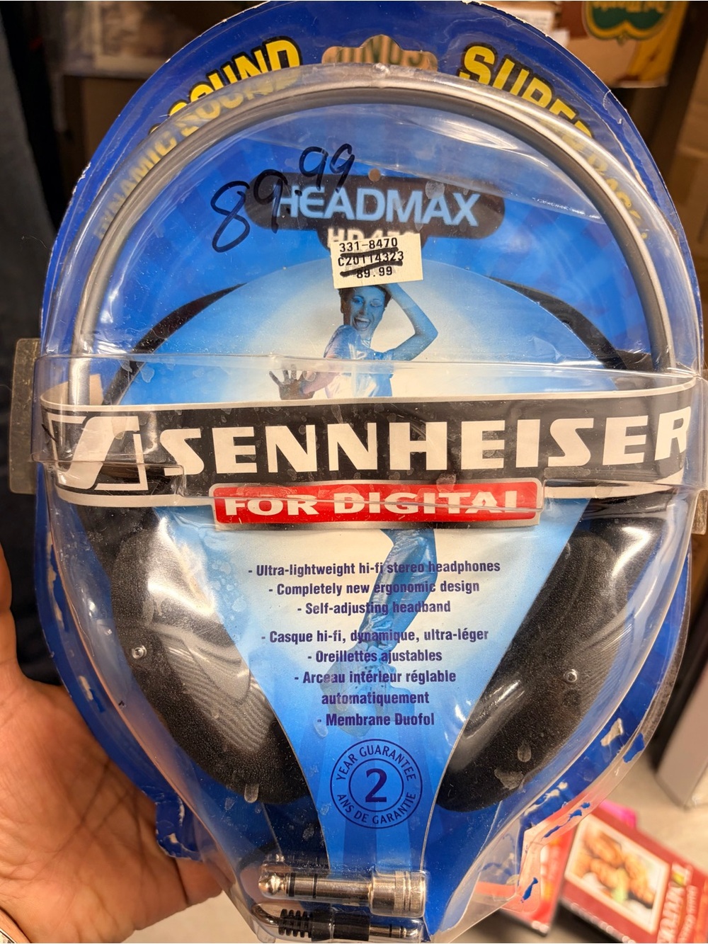 Vintage Sennheiser HD 470 HeadMax Headphones New/Unused Open Box